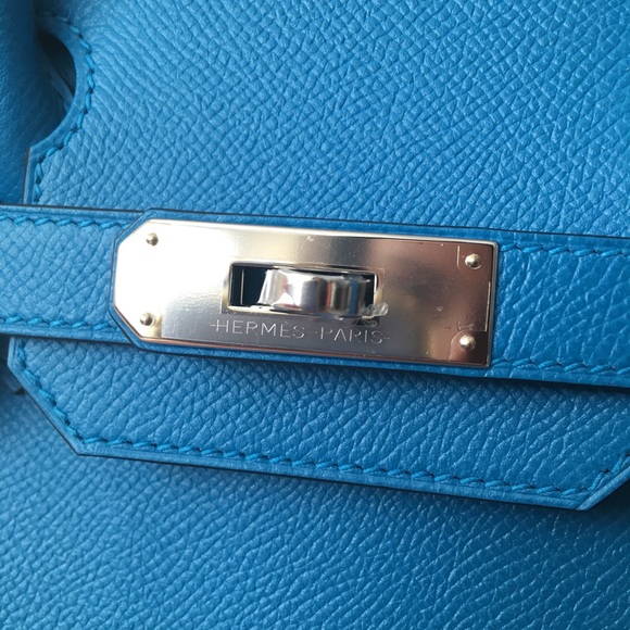 Hermès Birkin 30 cm Blue Zanzibar Epsom Leather - Picture 6 of 16